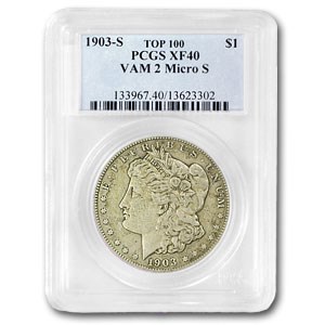 1903-S Morgan Dollar XF-40 PCGS (VAM-2, Micro-S, Top-100) 1903-S Morgan Dollar XF-40 PCGS (VAM-2, Micro-S, Top-100)