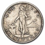1903-S Philippines Silver 1 Peso VF