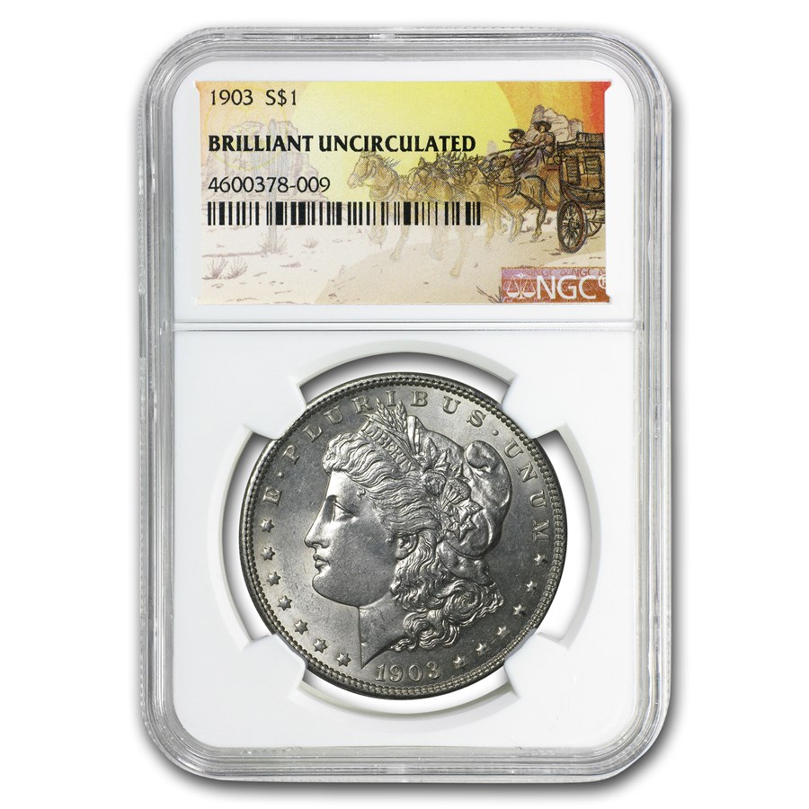 1903 Stage Coach Silver Dollar BU NGC