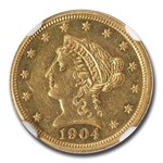 1904 $2.50 Liberty Gold Quarter Eagle MS-62 NGC (PL)