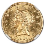 1904 $2.50 Liberty Gold Quarter Eagle MS-63 NGC (PL)