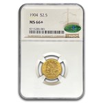 1904 $2.50 Liberty Gold Quarter Eagle MS-66+ NGC CAC