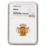 1904 $2.50 Liberty Gold Quarter Eagle MS-66 NGC