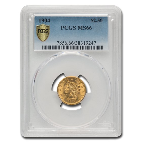 1904 $2.50 Liberty Gold Quarter Eagle MS-66 PCGS 1904 $2.50 Liberty Gold Quarter Eagle MS-66 PCGS