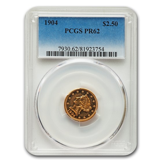 1904 $2.50 Liberty Gold Quarter Eagle PR-62 PCGS 1904 $2.50 Liberty Gold Quarter Eagle PR-62 PCGS