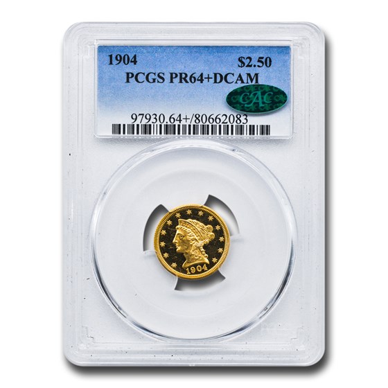 1904 $2.50 Liberty Gold Quarter Eagle PR-64+ DCAM PCGS CAC