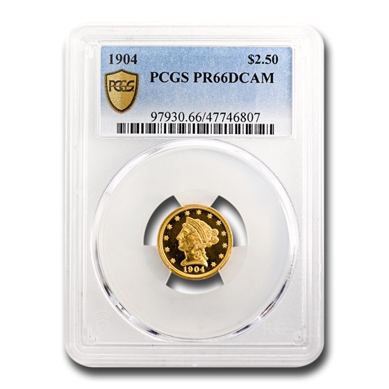 1904 $2.50 Liberty Gold Quarter Eagle PR-66 DCAM PCGS 1904 $2.50 Liberty Gold Quarter Eagle PR-66 DCAM PCGS