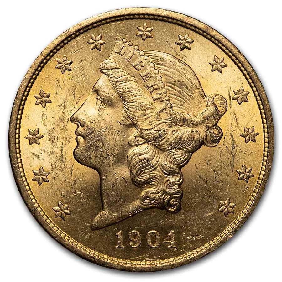 1904 $20 Liberty Gold Double Eagle BU