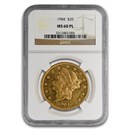 1904 $20 Liberty Gold Double Eagle MS-60 NGC (PL)