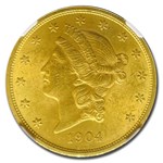 1904 $20 Liberty Gold Double Eagle MS-61 NGC