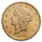 1904 $20 Liberty Gold Double Eagle MS-61 PL PCGS