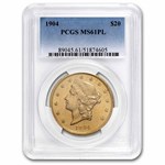 1904 $20 Liberty Gold Double Eagle MS-61 PL PCGS