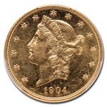 1904 $20 Liberty Gold Double Eagle MS-62 PL PCGS