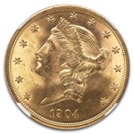 1904 $20 Liberty Gold Double Eagle MS-63+ NGC CAC