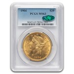 1904 $20 Liberty Gold Double Eagle MS-63 PCGS CAC