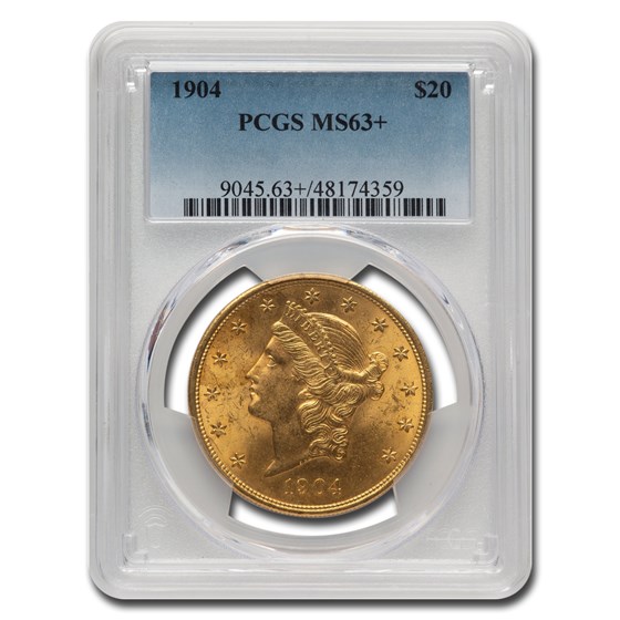 1904 $20 Liberty Gold Double Eagle MS-63+ PCGS 1904 $20 Liberty Gold Double Eagle MS-63+ PCGS