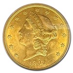 1904 $20 Liberty Gold Double Eagle MS-63 PCGS