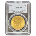 1904 $20 Liberty Gold Double Eagle MS-63 PCGS