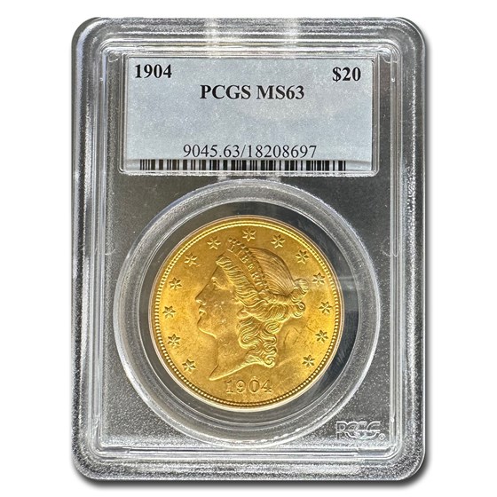 1904 $20 Liberty Gold Double Eagle MS-63 PCGS 1904 $20 Liberty Gold Double Eagle MS-63 PCGS