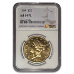 1904 $20 Liberty Gold Double Eagle MS-64 NGC (PL)