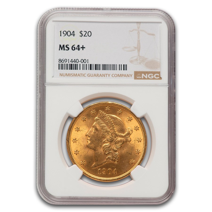 1904 $20 Liberty Gold Double Eagle MS-64+ NGC