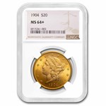 1904 $20 Liberty Gold Double Eagle MS-64+ NGC