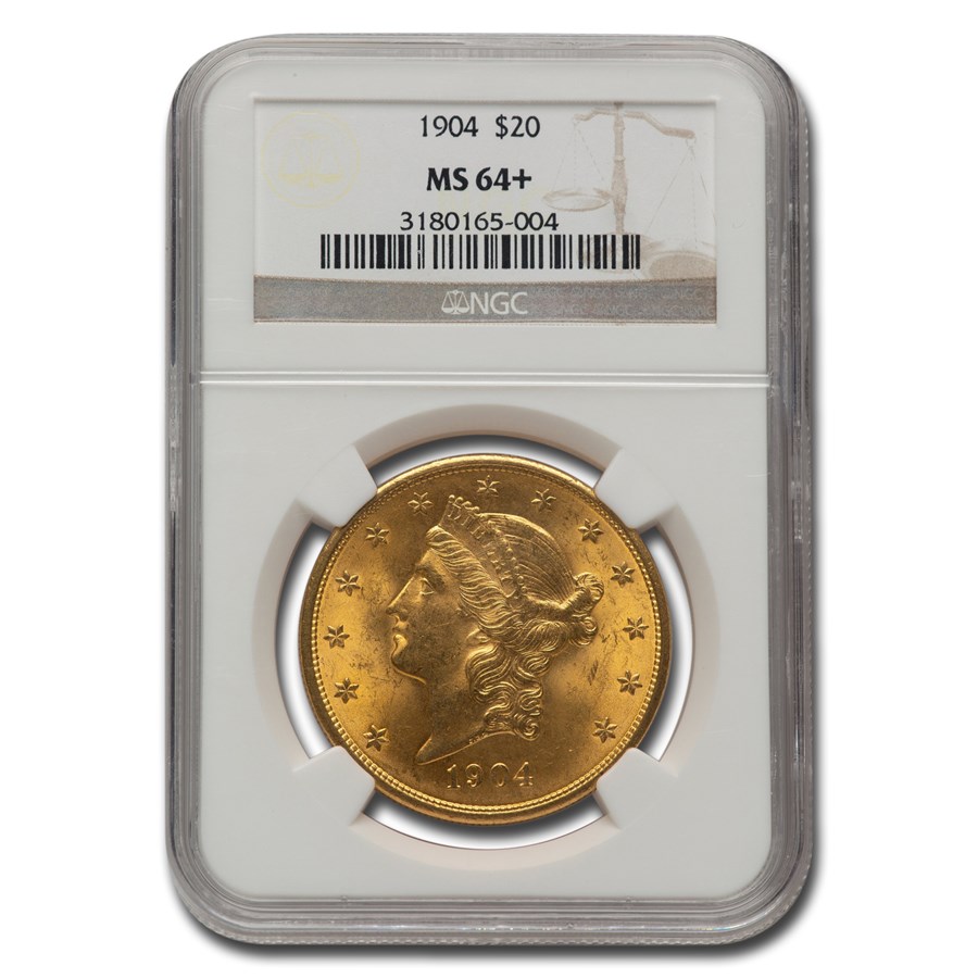 1904 $20 Liberty Gold Double Eagle MS-64+ NGC
