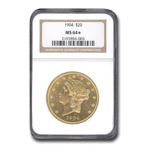 1904 $20 Liberty Gold Double Eagle MS-64* NGC 1904 $20 Liberty Gold Double Eagle MS-64* NGC