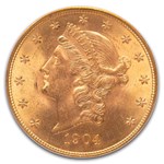 1904 $20 Liberty Gold Double Eagle MS-64 PCGS CAC