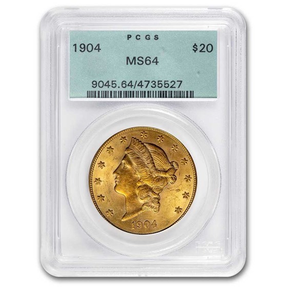 1904 $20 Liberty Gold Double Eagle MS-64 PCGS 1904 $20 Liberty Gold Double Eagle MS-64 PCGS