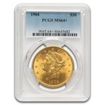 1904 $20 Liberty Gold Double Eagle MS-64+ PCGS