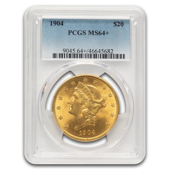 1904 $20 Liberty Gold Double Eagle MS-64+ PCGS