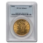 1904 $20 Liberty Gold Double Eagle MS-64+ PCGS