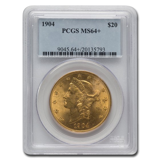 1904 $20 Liberty Gold Double Eagle MS-64+ PCGS 1904 $20 Liberty Gold Double Eagle MS-64+ PCGS