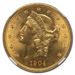 1904 $20 Liberty Gold Double Eagle MS-65 NGC