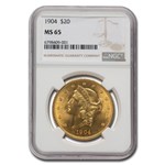 1904 $20 Liberty Gold Double Eagle MS-65 NGC