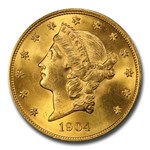 1904 $20 Liberty Gold Double Eagle MS-65+ PCGS CAC
