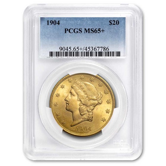 1904 $20 Liberty Gold Double Eagle MS-65+ PCGS (Plus Designation)