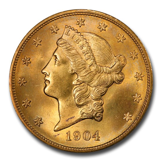 1904 $20 Liberty Gold Double Eagle MS-65 PCGS 1904 $20 Liberty Gold Double Eagle MS-65 PCGS