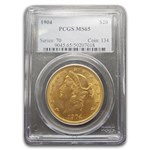 1904 $20 Liberty Gold Double Eagle MS-65 PCGS