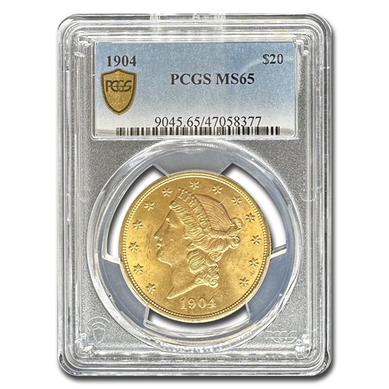 1904 $20 Liberty Gold Double Eagle MS-65 PCGS
