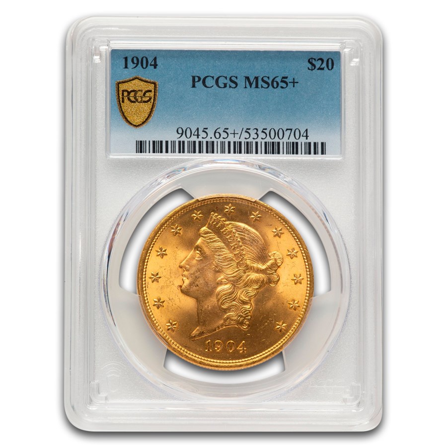 1904 $20 Liberty Gold Double Eagle MS-65+ PCGS