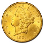 1904 $20 Liberty Gold Double Eagle MS-65+ PCGS