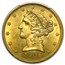 1904 $5 Liberty Gold Half Eagle MS-62 PCGS