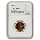 1904 $5 Liberty Gold Half Eagle PF-66 Cameo NGC