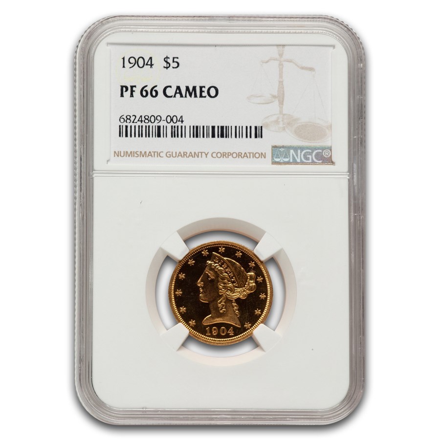 1904 $5 Liberty Gold Half Eagle PF-66 Cameo NGC