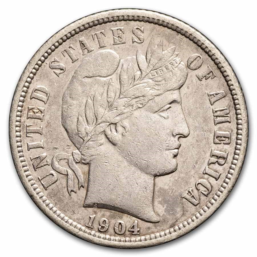 1904 Barber Dime AU