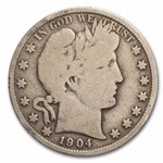 1904 Barber Half Dollar 20-Coin Roll Avg Circ