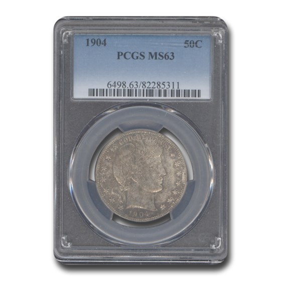 1904 Barber Half Dollar MS-63 PCGS 1904 Barber Half Dollar MS-63 PCGS