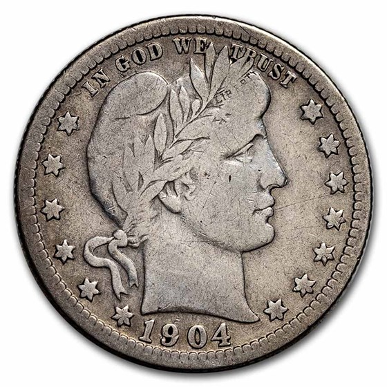 1904 Barber Quarter Fine 1904 Barber Quarter Fine